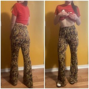 UO Crushed Velvet Flare Pant